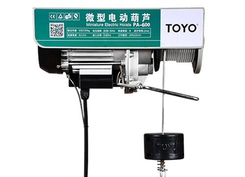 TOYO微型电动葫芦PA-600 12米小型电动提升机